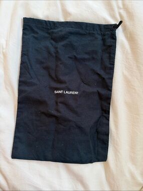 Saint Laurent Black Cotton Logo Pouch